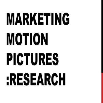 Marketing Motion Pictures