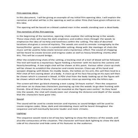 Script for 2 min film | DOCX