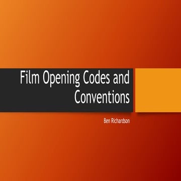 Title sequence codes and conventions | PPTX