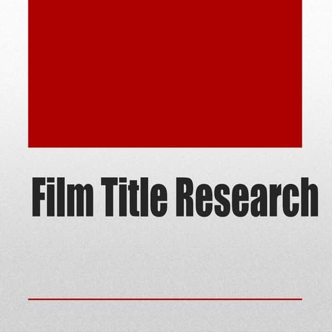 Film openning titles