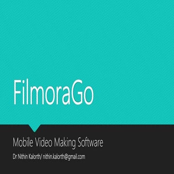 FilmoraGo - Software Introduction  (mobile video editing)