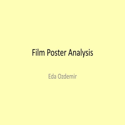 Film poster analysis