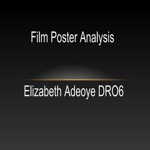 Film poster analysis 