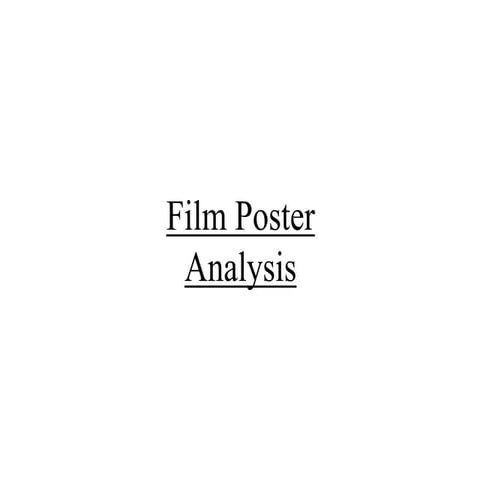 Film poster analysis