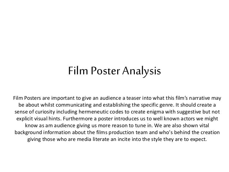Film Poster Analysis