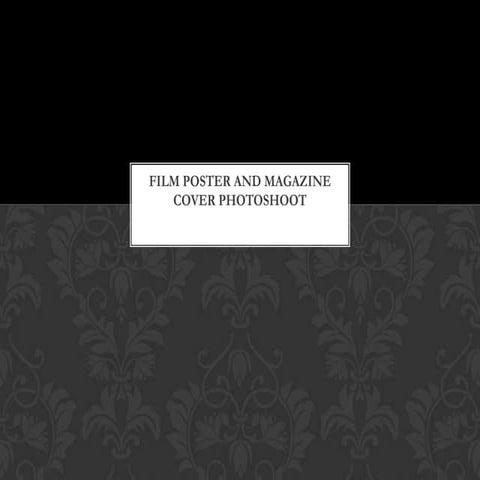 Film poster and magazine cover photoshoot