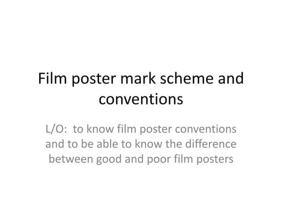 Film poster conventions and analysis | PPT