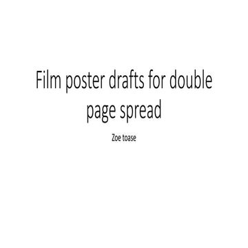 Film poster drafts