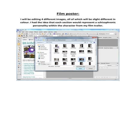 Film poster print screens