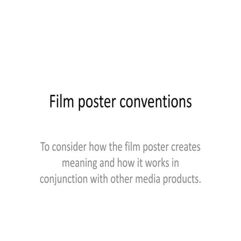 Film posters power point