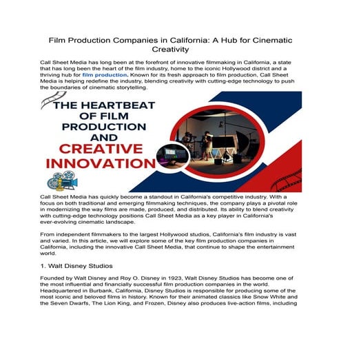 Film Production Companies in California_ A Hub for Cinematic Creativity (1).pdf