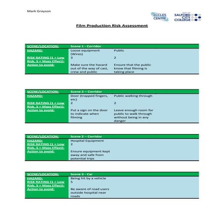 Film production risk_assessment_2 Mark Grayson