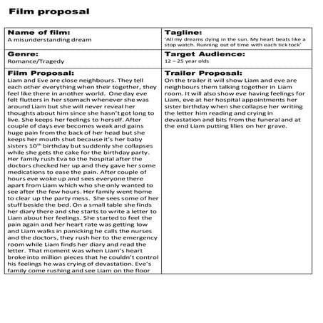 Film proposal 4018