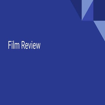 Film review blog