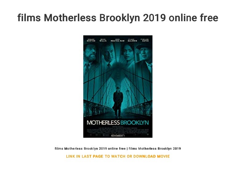 Films Motherless Brooklyn 2019 Online Free
