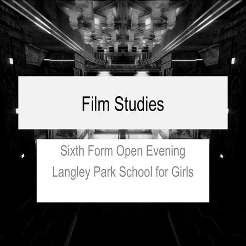 Film Studies Open Evening