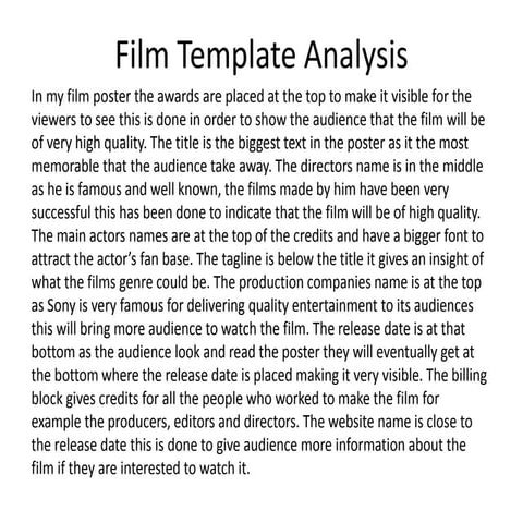 Film title analysis (crime) | PPTX