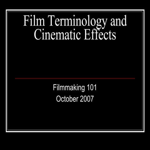Filmterminology