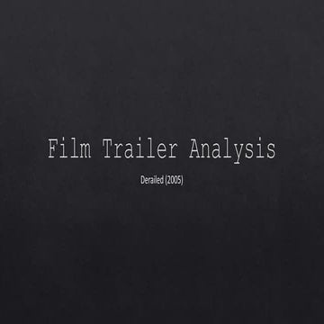 1st Film Trailer Analysis