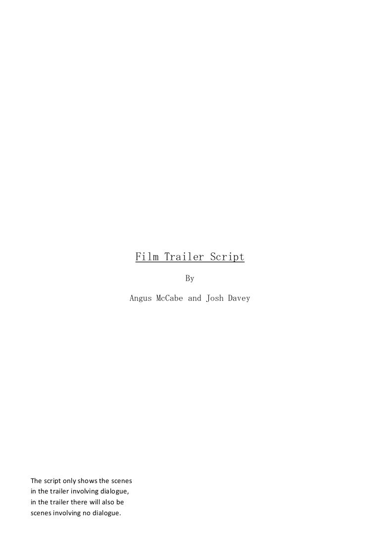 Film trailer script Film trailer script