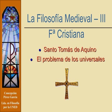 Filosofía medieval. Santo Tomás