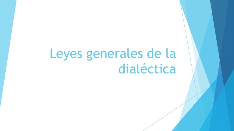 Leyes de la dialéctica