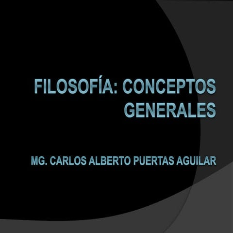 Conceptos generales de la filosofía