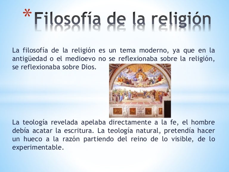 Filosofía de la religión