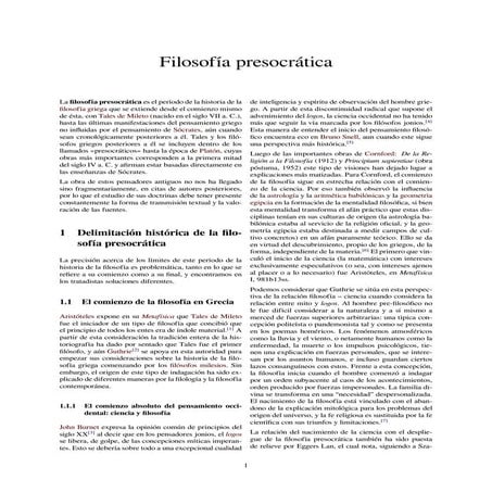 Filosofía presocrática