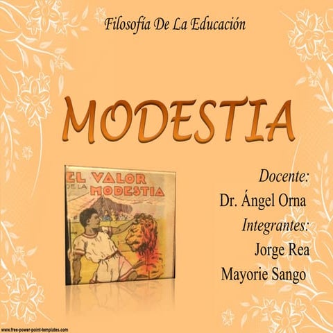 La modestia | PPT