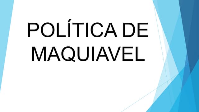 Política de Maquiavel 