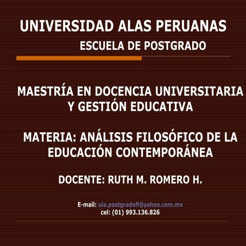 Filosofia de la educación
