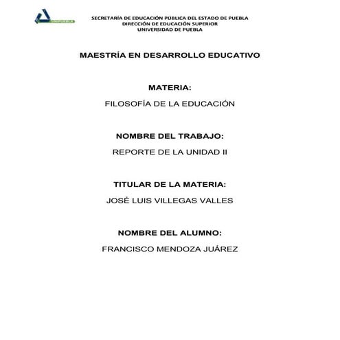 Filosofia de la educacion