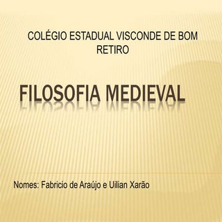 Filosofia medieval sociologia e fil...