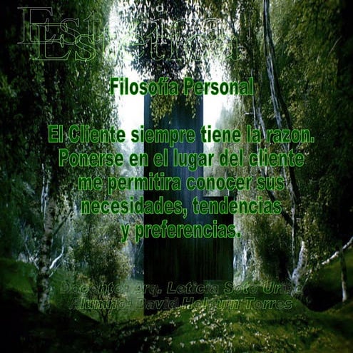 Filosofia personal david Holguin