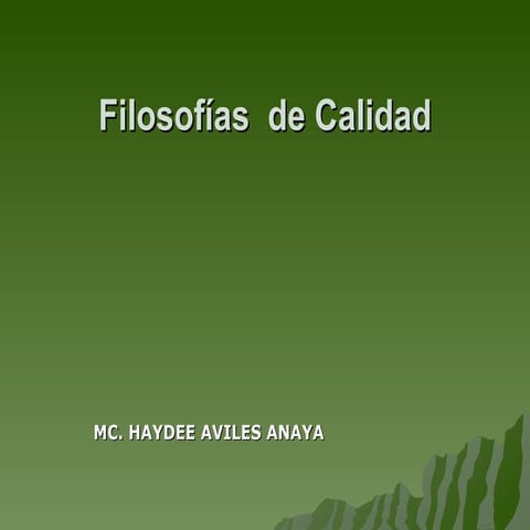 Filosofias de Calidad