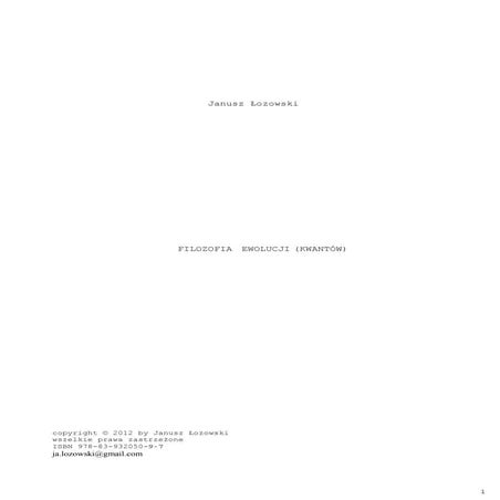 Filozofia ewolucji (kwantów) 3