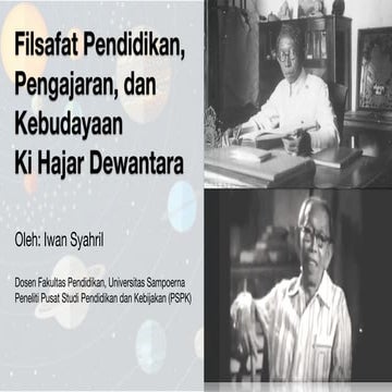 Filsafat Pendidikan, Pengajaran, dan Kebudayaan Ki Hajar Dewantara