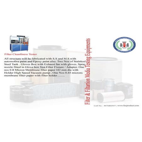 Filter Cleanliness Tester | PDF