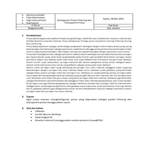 Filtering dan-transparent-proxy