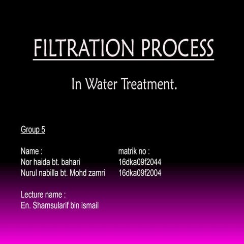 Filtration
