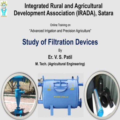 Filtration unit in drip irrigation