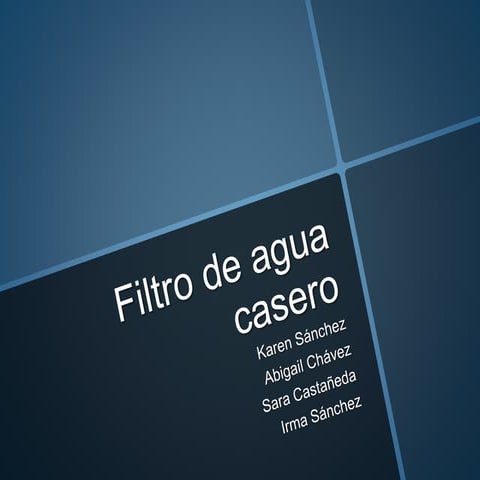Filtro de agua casero.