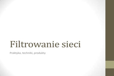 Filtrowanie sieci - Panoptykon