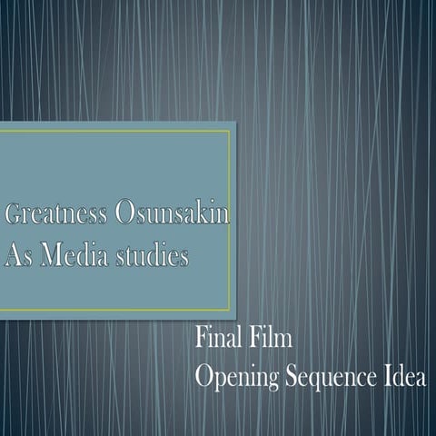 John Wick a crime action movie: Opening Sequence Textual analysis | PPTX
