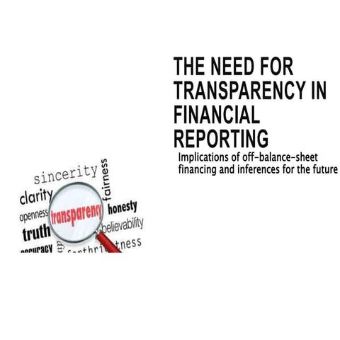 .The Need for Transparency