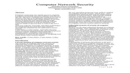 Computer Network Security
