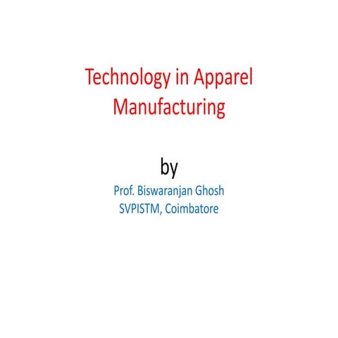 Fin technology in apparel manufacturing