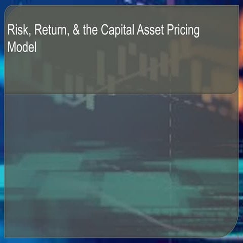 Risk, Return, & the Capital Asset Pricing Model