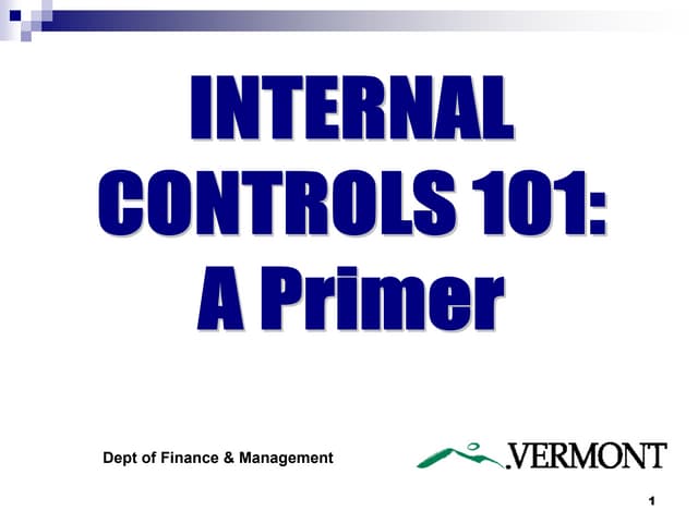 Internal control system | PPTX
